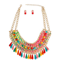 Load image into Gallery viewer, Rainbow Bead Boho Necklace
