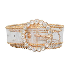 Load image into Gallery viewer, Gold Crystal Transparent Belt
