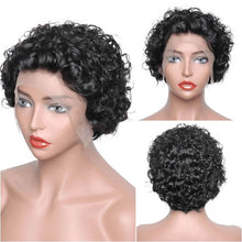 Load image into Gallery viewer, Pixie Cut Wig Short Bouncy Water Wave Lace Front Wig 180 Density
