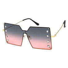 Load image into Gallery viewer, Purple Square Stone Sunglasses
