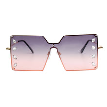 Load image into Gallery viewer, Purple Square Stone Sunglasses
