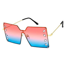 Load image into Gallery viewer, Red Square Stone Sunglasses
