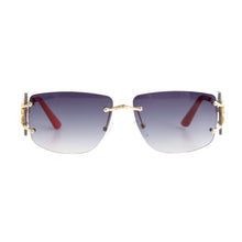 Load image into Gallery viewer, Red Rimless Temple Sunglasses
