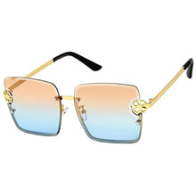 Load image into Gallery viewer, Orange Square Clover Sunglasses
