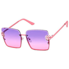 Load image into Gallery viewer, Pink Square Clover Sunglasses
