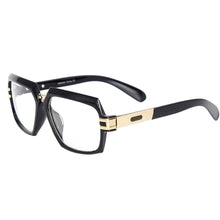Load image into Gallery viewer, Retro Black Gold Clear Glasses
