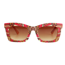 Load image into Gallery viewer, Brown Graphic Print Sunglasses
