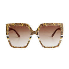 Load image into Gallery viewer, Brown Snake Square Sunglasses
