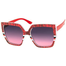 Load image into Gallery viewer, Red Snake Square Sunglasses
