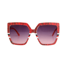 Load image into Gallery viewer, Red Snake Square Sunglasses
