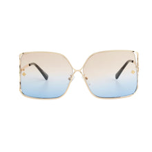 Load image into Gallery viewer, Blue Retro Square Sunglasses
