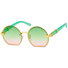 Load image into Gallery viewer, Green Round Flat Sunglasses
