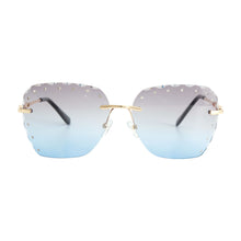 Load image into Gallery viewer, Aqua Diamond Cut Sunglasses
