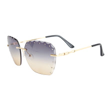 Load image into Gallery viewer, Gray Diamond Cut Sunglasses
