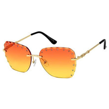 Load image into Gallery viewer, Orange Diamond Cut Sunglasses
