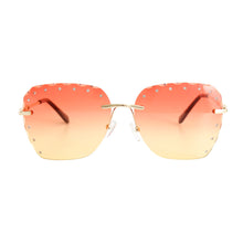 Load image into Gallery viewer, Orange Diamond Cut Sunglasses
