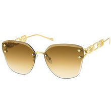 Load image into Gallery viewer, Brown Clover Chain Arm Sunglasses
