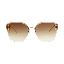 Load image into Gallery viewer, Brown Clover Chain Arm Sunglasses
