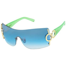 Load image into Gallery viewer, Blue Gold Circle Sunglasses

