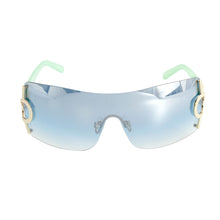 Load image into Gallery viewer, Blue Gold Circle Sunglasses
