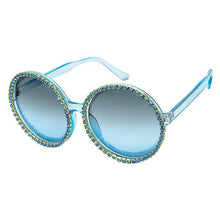 Load image into Gallery viewer, Blue Round Stone Sunglasses

