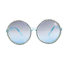Load image into Gallery viewer, Blue Round Stone Sunglasses
