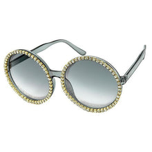 Load image into Gallery viewer, Gray Round Stone Sunglasses
