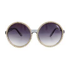 Load image into Gallery viewer, Gray Round Stone Sunglasses
