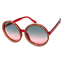 Load image into Gallery viewer, Red Round Stone Sunglasses
