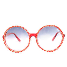 Load image into Gallery viewer, Red Round Stone Sunglasses
