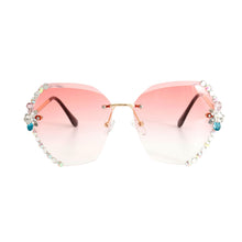 Load image into Gallery viewer, Pink Rhinestone Edge Sunglasses
