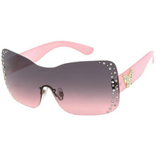 Load image into Gallery viewer, Pink Rimless Butterfly Sunglasses
