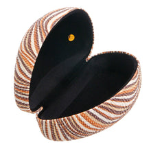 Load image into Gallery viewer, Brown Ribbed Sunglass Case
