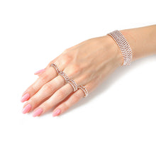 Load image into Gallery viewer, Gold Rhinestone Ring and Bracelet Set
