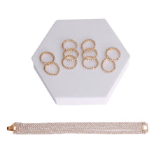Load image into Gallery viewer, Gold Rhinestone Ring and Bracelet Set
