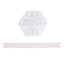 Load image into Gallery viewer, Silver Rhinestone Ring and Bracelet Set
