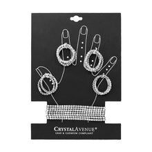 Load image into Gallery viewer, Silver Rhinestone Ring and Bracelet Set
