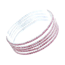 Load image into Gallery viewer, 5 Strand Pink and Silver Bracelets
