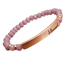 Load image into Gallery viewer, Blessed Lilac Glass Bead Bracelet
