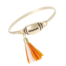 Load image into Gallery viewer, Orange Tassel Football Bangle
