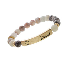 Load image into Gallery viewer, Multi Natural Stone Bead Blessed Bracelet
