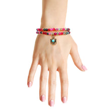 Load image into Gallery viewer, Fuchsia Natural Stone Tunderbird Bracelet
