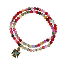 Load image into Gallery viewer, Fuchsia Natural Stone Tunderbird Bracelet
