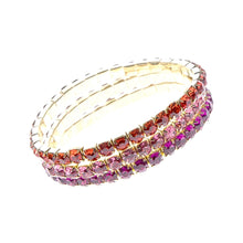 Load image into Gallery viewer, Multi Pink 5mm 3 Strand Bracelets
