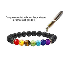 Load image into Gallery viewer, 8mm Color Therapy Lava Bracelet
