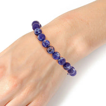 Load image into Gallery viewer, 8mm Blue Therapy Bracelet
