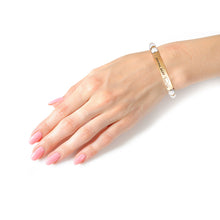 Load image into Gallery viewer, White Stone Mama Bear Cub Bracelet
