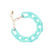Load image into Gallery viewer, Mint Rubber Coated Chain Bracelet
