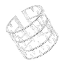 Load image into Gallery viewer, Silver CZ Memory Wire Cuff

