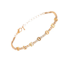 Load image into Gallery viewer, Gold CZ Blessed Tennis Bracelet
